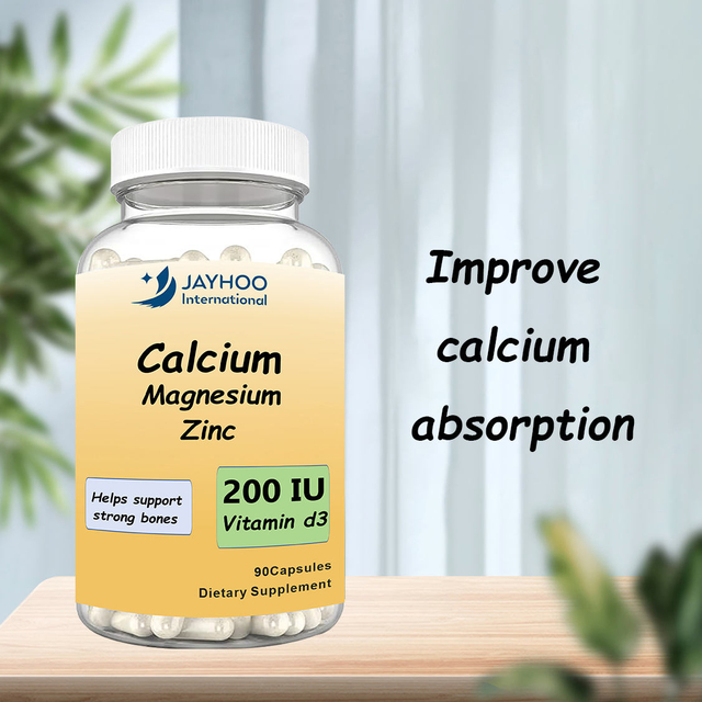 Kapsul Mineral Multivitamin OEM dengan Kalsium, Magnesium, Zink dan Vitamin D3 untuk Menyokong Kesihatan Otot