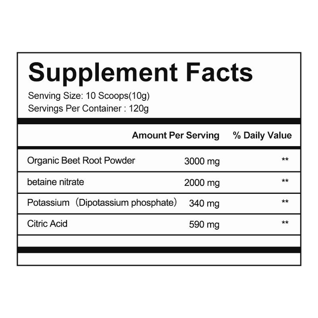 OEM Private Label k dispozici 100% organick&yacute; pr&aacute;šek z řepy Př&iacute;rodn&iacute; energie, podpora krevn&iacute;ho oběhu Vegan, bez GMO