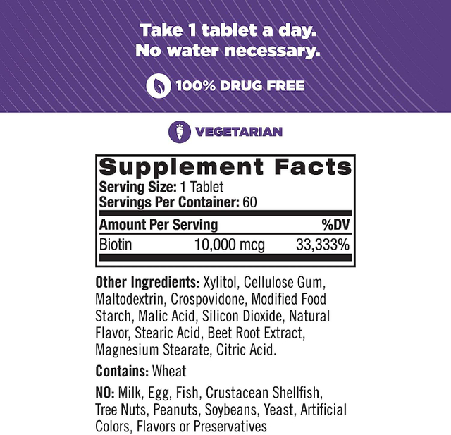 OEM biotien tablette 10000 mcg bevorder gesonde hare vel en naels ondersteun energiemetabolisme