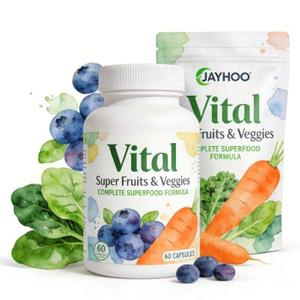 OEM အရွယ်ရောက်ပြီးသူများနေ့စဉ် Superfood Capsules - ကိုယ်ခံစွမ်းအားနှင့် စွမ်းအင်ကို မြှင့်တင်ရန် သစ်သီးနှင့် ဟင်းသီးဟင်းရွက် ဖြည့်စွက်စာ