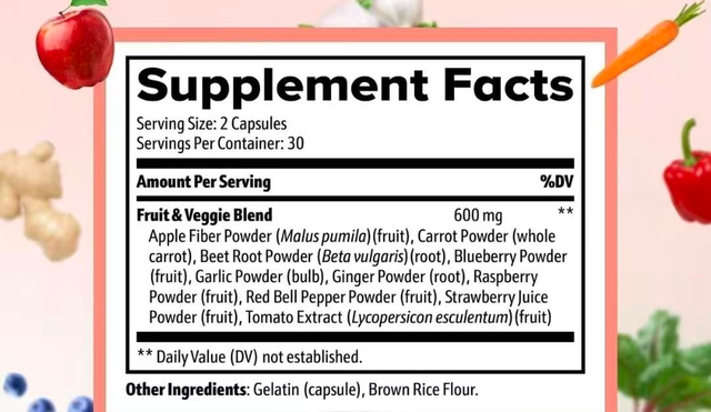 OEM Adult Daily Superfood Capsules - อาหารเสริมผักและผลไม้เพื่อช่วยเพิ่มภูมิคุ้มกันและพลังงาน
